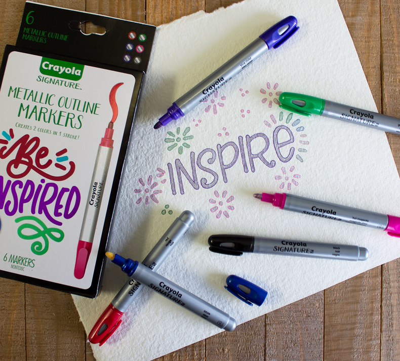 Signature Metallic Outline Paint Markers, 6 Count
